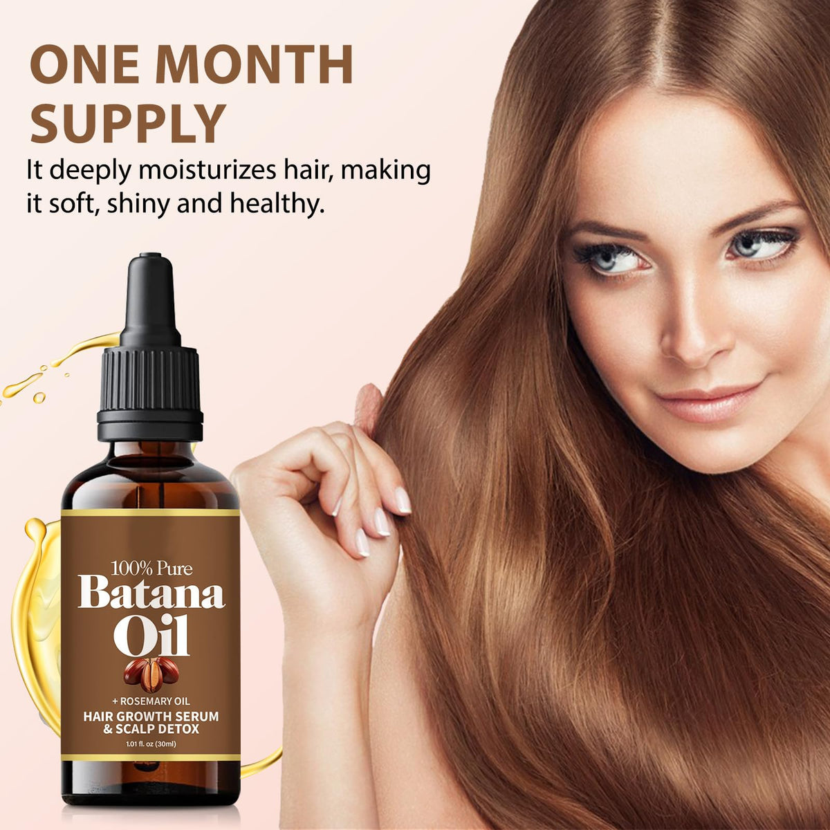 AWHXJLY Batana Oil for Hair Growth Rosemary,Nourishes the Scalp for Strong and Healthy Hair, Reduces Hair Loss,Batana Hair Oil for Women and Ma,30 ml / 1 Fl Oz