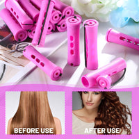 Honicemar 30 Pcs Perm Rollers Set for Long & Short Hair - 0.74 Inch Large Cold Wave Rods, DIY Curling Tools for Natural Hairstyles, Hair Curling Rods for Home or Salon Styling