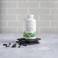 Pure Health Pure Activated Charcoal 2000mg 120 Coconut Capsules Fast Bloating Relief