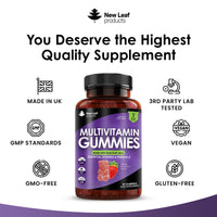 Multivitamin Gummies High Strength for Men Women - Vegetarian +14 Essential Vitamins & Minerals - Gluten Free, Non-GMO Multi Vitamins Chewable Adults Vitamin C A D E B12 B6 & Biotin, Zinc & Iodine