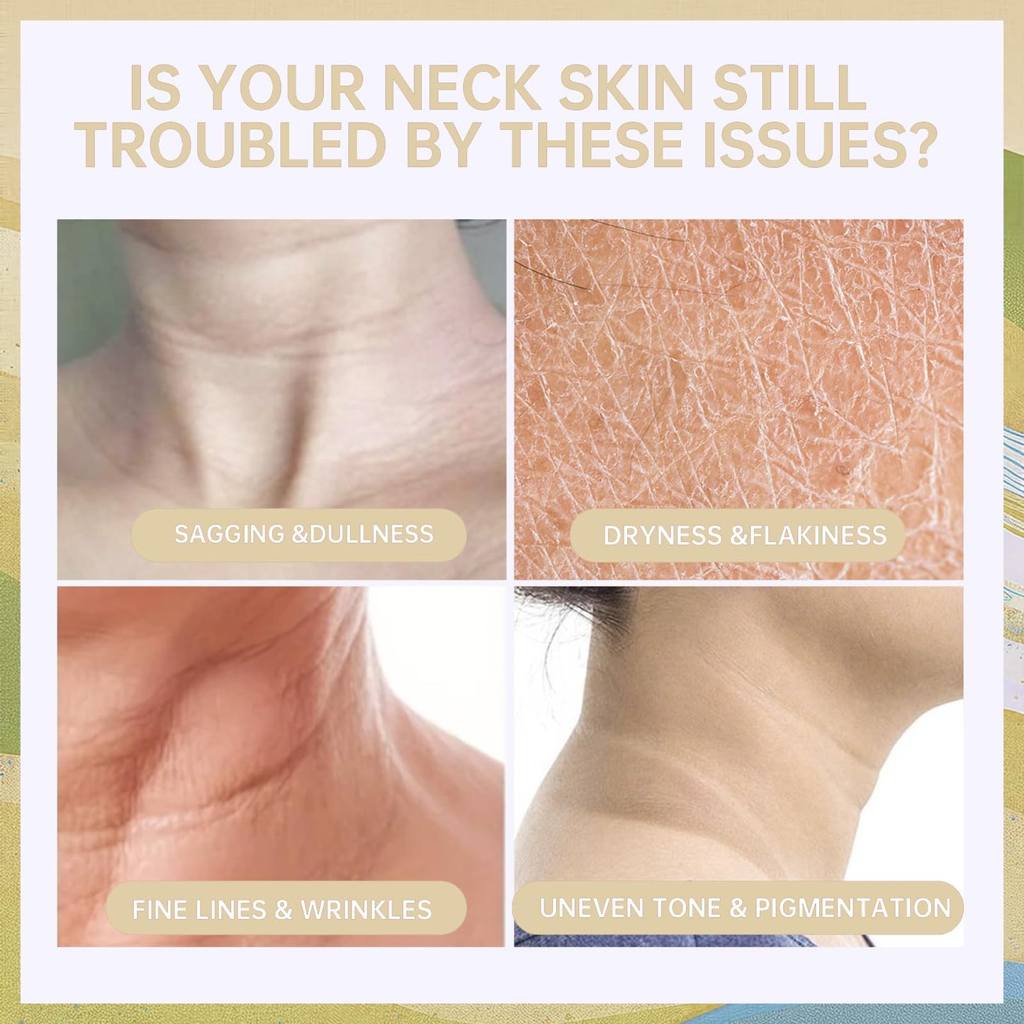 MINSHZEE AH-8 Firming Neck Cream, Neck Firming Cream with Roller, Reduces Wrinkles Fine Lines and Double Chin, Deeply Moisturises and Nourishes, Restores Firming Effect and Restores Nutrition (120G/4.230Z)