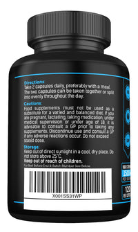 SS Sport Supplies Taurine Supplement 1500mg Capsules Per Serving - Added Magnesium Glycinate, Vitamin B6, B3 and Vitamin D3-120 High Strength Taurine Capsules - (2 Capsules Per Serving)