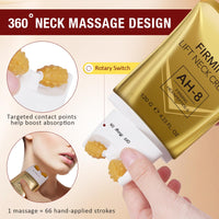 HXTMKT Neck Firming Cream, AH-8 Firming Neck Cream with Roller 120g, Tighten and Lift Neck Cream with Double Roller Massage, Reduces Wrinkles Fine Lines Double Chin, Moisturizes Skin