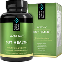 Positive Science People Gut Health Capsules | 18 Nutrients | Digestive Enzyme Supplements | Probiotics Prebiotics Bio Cultures | Milk Thistle, Liquorice Root, Slippery Elm, Easy Digest, Restore Gut | Vegan