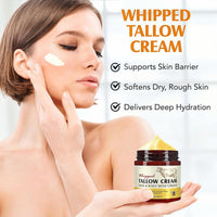 SEMECOMER Whipped Beef Tallow Skin Care Cream, Beef Tallow Moisturiser, Nourishing Tallows And Honey Balm for Face & Body, Deeply Hydrating, Natural Moisturizer for Dry Skin, Fast-Absorbing, No Greasy