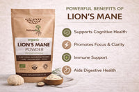 Natures Root Nature’s Root Organic Lion’s Mane Mushroom Powder 200g – 100% Fruiting Body (Hericium erinaceus) – Finely Milled Vegan Mushroom Powder for Coffee, Smoothies & Hot Drinks – No Fillers