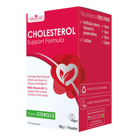 Natures Aid Cholesterol Support Formula, with Plant Sterols & Vitamin B1, 90 g Powder,145600