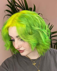 Crazy Color Vibrant Lime Twist Semi-Permanent Duo Hair Dye. Highly Pigmented Lime Green Conditioning & Oil Nourishing Vegan Formula | No Bleach or Ammonia | 200ml