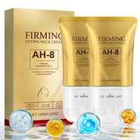 Angozo Ah-8 Firming Neck Cream,Neck Firming Cream,Tighten and Lift Neck Cream with Hexapeptide,Double Roller Massage, Reduce Wrinkles Fine Lines and Double Chin, Firm,Moisturizing(120g)-2Pcs