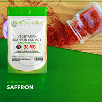 Herb-ology.co.uk Nature's Technology Herb-Ology Saffron Supplement | 60 Saffron Capsules (from 4:1 Extract) - 90mg Per Serving | High Strength | Non-GMO, Gluten, Dairy & Allergen Free | Manufactured in The UK