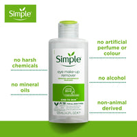 Simple Kind to Skin Eye Make-Up Remover oil-free for sensitive skin 125 ml
