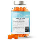 Health Edge Formulas Collagen Gummies - High Strength - for Skin, Hair, Nails, Bones, Muscles & Joints. Hydrolysed Collagen Peptides - Natural Orange Flavour, No Additives or Preservatives