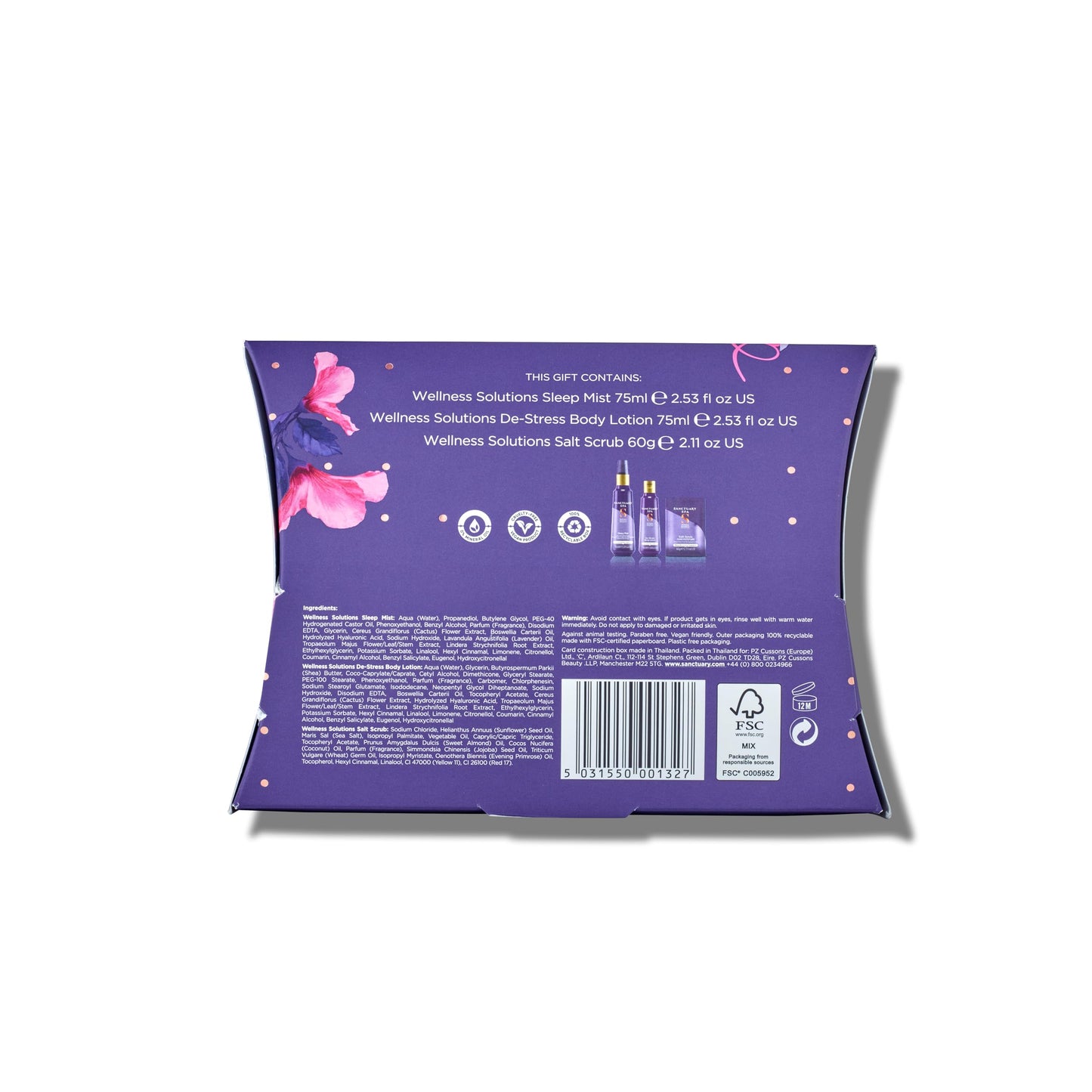 SANCTUARY Sanctuary Spa Wellness Pillow Pack, Vegan, Gift For Women, Birthday Gift, Self Care Gift, Womens Gift Sets