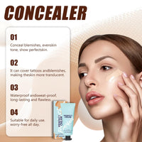 2.82Oz Concealer Cream Hydrating Full Coverage Concealer, All-Over Complexion Perfector, Long Lasting Hydrating Full Coverage Cream, Lightweight, Waterproof, Natural(2PCS)