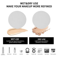 D.A.Y. Republic 8 Pack Makeup Sponge Blenders, Circle Shaped, White, Soft and Flexible, Foundation Make up Blender Pads for Liquid, Creams, and Powders, Wet and Dry use, Perfect for Everyday Use