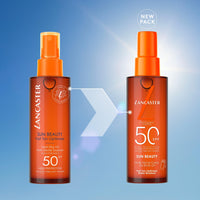 Lancaster Sun Beauty Dry Body Oil SPF50 150ml | Photoaging Control | Broad Spectrum Sun Protection | Fast Tan Optimizer | Water Resistant Formula | Dries Invisible | Suitable for All Skin Types