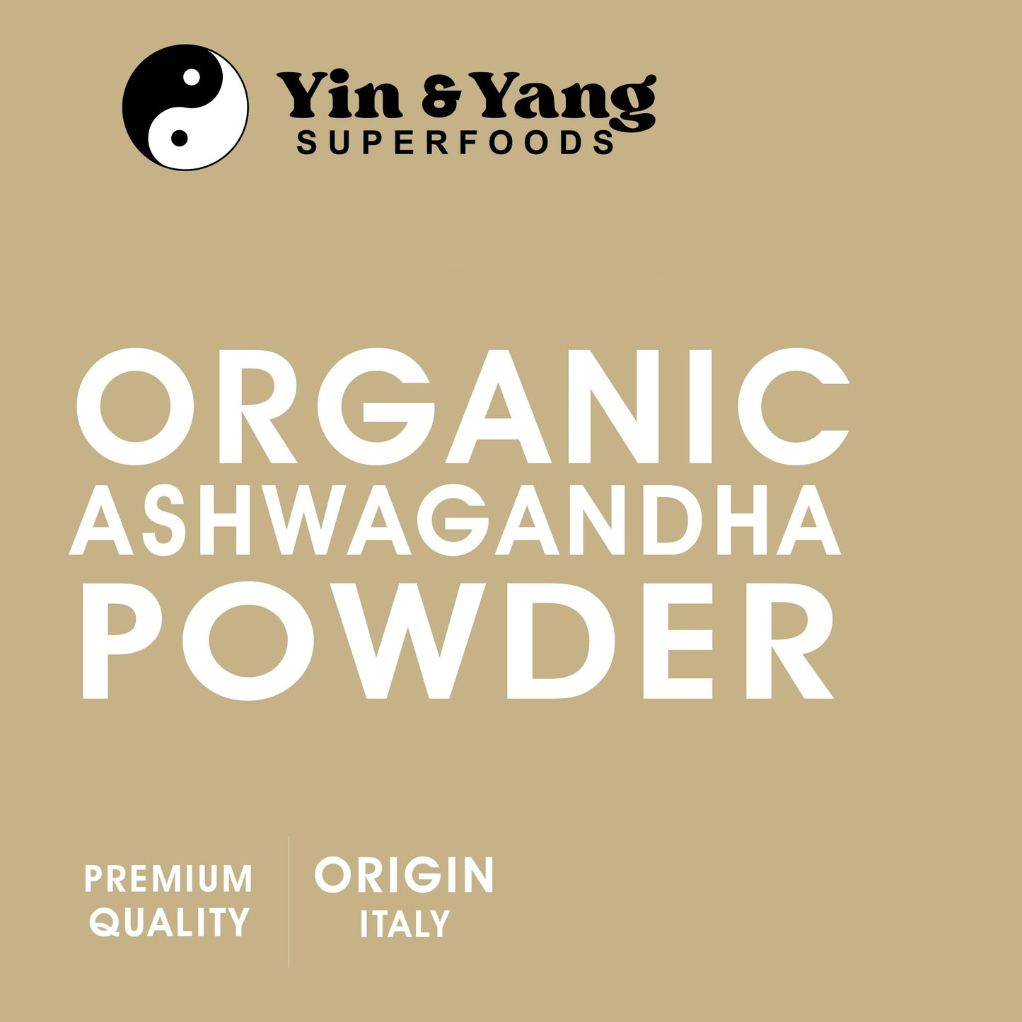 Organic Ashwagandha Powder 500g, by Yin & Yang Superfoods. 100% Pure and Raw - Premium Quality. Vegan, Gluten Free & Palm Oil Free.