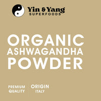 Organic Ashwagandha Powder 500g, by Yin & Yang Superfoods. 100% Pure and Raw - Premium Quality. Vegan, Gluten Free & Palm Oil Free.