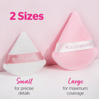 Brushworks Triangular Powder Puff Duo