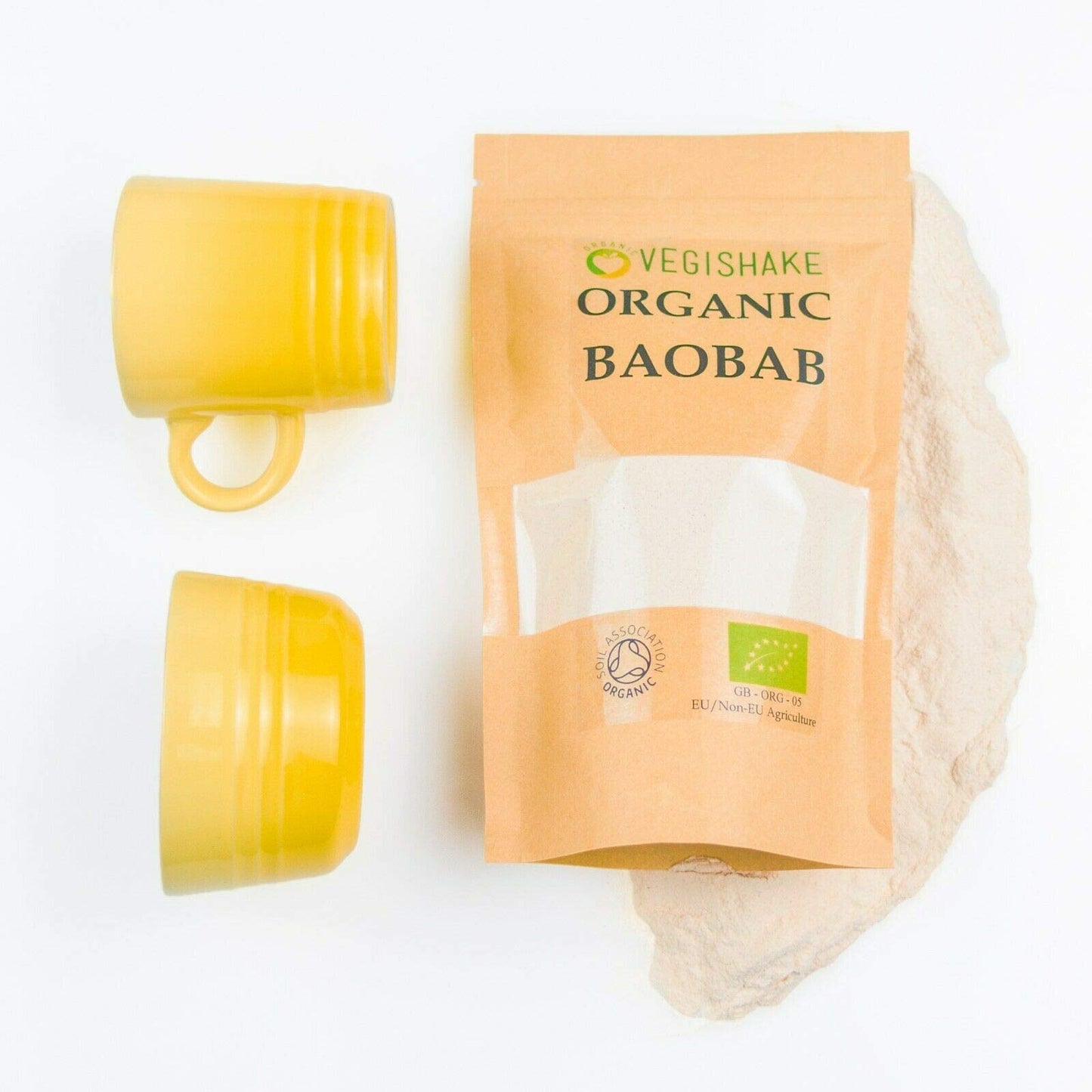 Organic Baobab Powder Supplement Vitamin C Digestion Stomach Health Africans Fruit Vegan (500g)