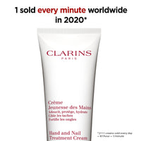 CLARINS Clarins Hand & Nail Treatment Cream 100ml | Nourishing Moisturiser for Dry Hands & Strengthening Nails | Anti Aging | Non Greasy