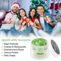 Hair Colour Wax, Ultikare Temporary Color Hair Dye, Instant Hair Dye Wax Mud Washable Natural Hairstyle Color Pomade,Styling Hair Clays for Men Women Party, Cosplay & Halloween 3.4 Fl Oz (Green)