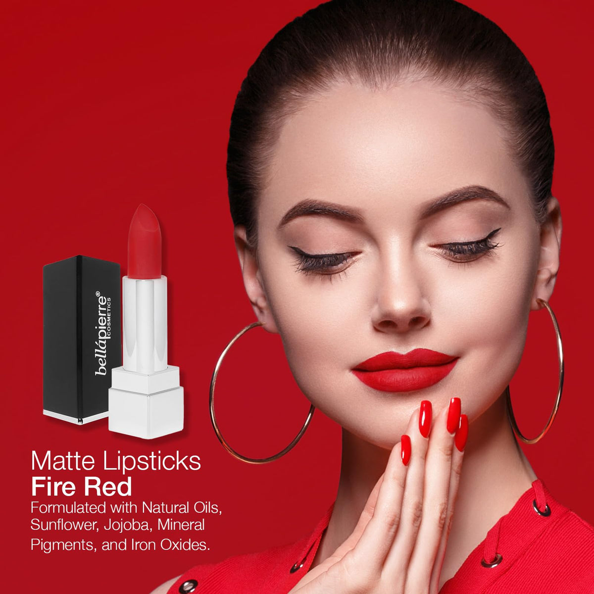 bellapierre Mineral Lipstick | Richly Pigmented 100% Natural Formula | Non-Toxic & Paraben Free | Long Lasting Color – Envy