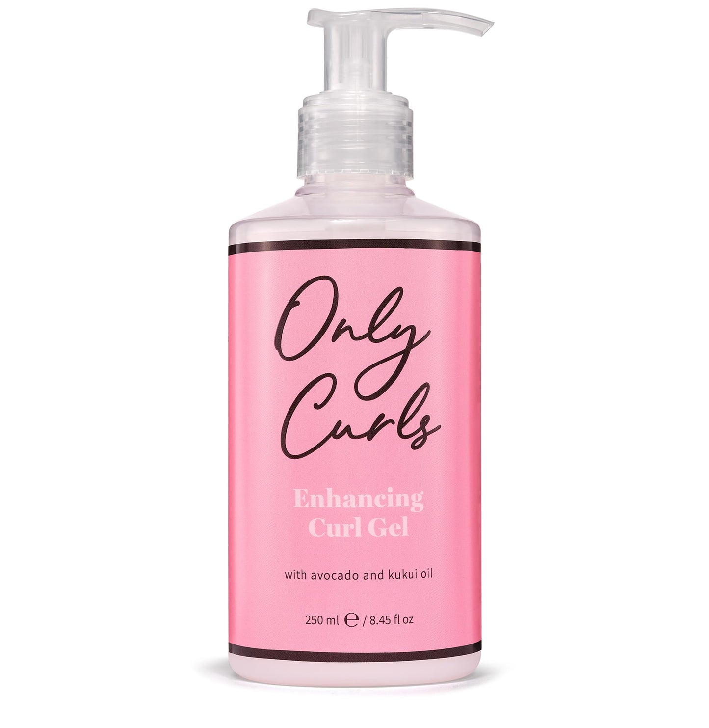 Only Curls Enhancing Curl Gel 250ml (8.45 fl oz) – Lightweight, Frizz-Control Styling Gel for Defined, Long-Lasting, and Hydrated Curls – Vegan & Cruelty-Free