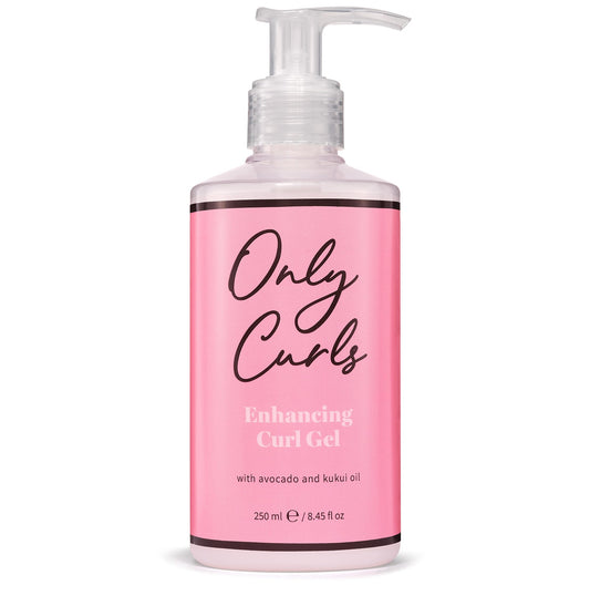 Only Curls Enhancing Curl Gel 250ml (8.45 fl oz) – Lightweight, Frizz-Control Styling Gel for Defined, Long-Lasting, and Hydrated Curls – Vegan & Cruelty-Free