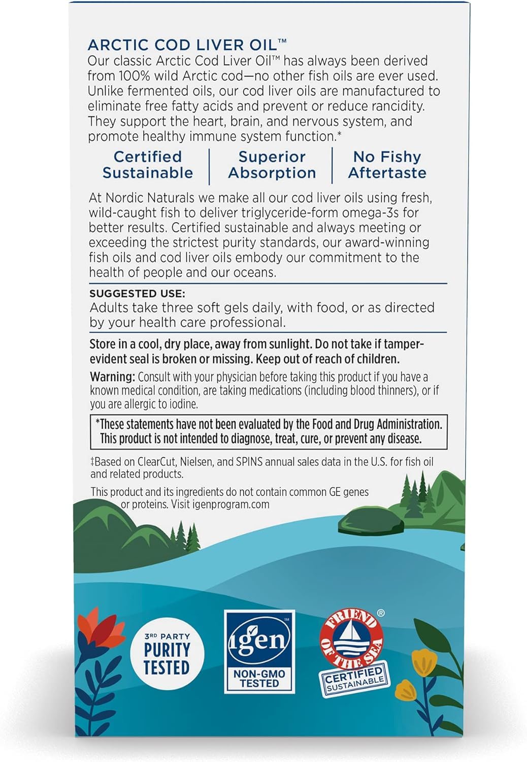 Nordic Naturals Arctic Cod Liver Oil, Lemon - 90 Soft Gels - 750 mg Total Omega-3s with EPA & DHA - Heart & Brain Health, Healthy Immunity, Overall Wellness - Non-GMO - 30 Servings