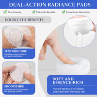 ISBEAUSOLS 60pcs Glycolic Acid Face Pads - Salicylic Acid Face Exfoliator Pad - Gentle Exfoliation Facial Pads - Vitamin C & E for Deep Nourishment Toner Cleansing Wipes
