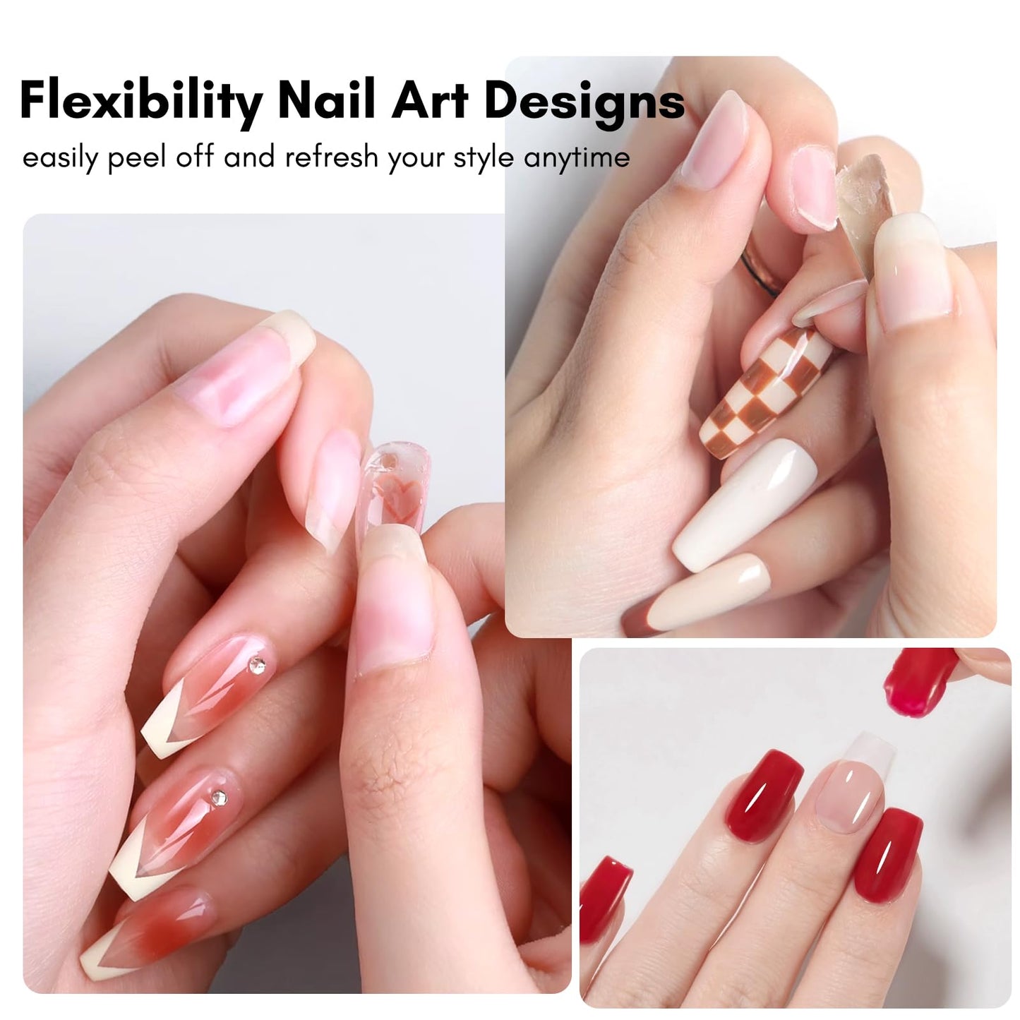 Makartt Peelable Base Coat -15ML Peel off Clear Nail Coat with 2 Wooden Stick, Easy Removal Gel Base Coat for Nail Art Beginners,UV Lamp Required, Ideal for DIY Home Manicure Salon Use