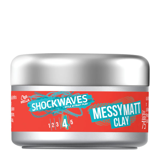 Wella Professionals WELLA Shockwaves Hair Clay, Messy Matt, 75ml