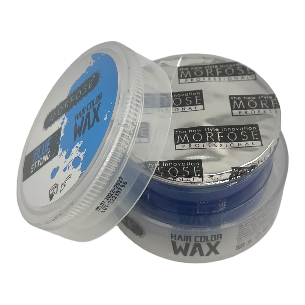 MORFOSE Morfose Hair Colour Wax Styling,Temporary Hair Dye Wash In Wash Out, Coloured Hair Wax Kids Instant Styling, Hair Colour Pomade Washable for Men, Women, Party, Cosplay (Blue, 100 ml)
