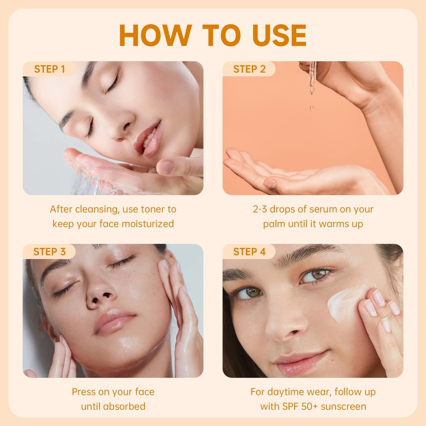 VGO Vitamin C Serum for Face, Facial Serum with Vitamin E & Hyaluronic Acid, Even Skin Tone, Anti-Dark Spots, Fine Lines & Wrinkle, 30ml