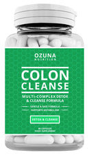 OZUNA NUTRITION Natural Colon Cleanse Detox Capsules – High Strength Multi-Complex for Bowel Cleanse, Constipation Relief, and Reduced Bloating | Supports Digestion & Metabolism | One Month Supply