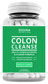 OZUNA NUTRITION Natural Colon Cleanse Detox Capsules – High Strength Multi-Complex for Bowel Cleanse, Constipation Relief, and Reduced Bloating | Supports Digestion & Metabolism | One Month Supply