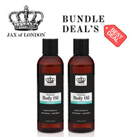 JAX OF LONDON Jax of London Perfume Inspired Body Oil 200ml – 100% Natural Ingredients – Vegan – Moisturising Oil for Skin Hair & Massage – Helps Improve Appearance of Stretch Marks – Inspired by Black Opium
