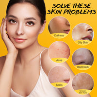 POP MODERN.C Turmeric and Kojic Acid Face Scrub, Vitamin C Skin Brightening Facial Exfoliator for Dry Oily Skin, Gently Remove Acne Dark Spot Blackheads, Lighten Hyperpigmentation, Smooth and Radiant Skin 130g