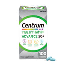 Centrum Advance 50+ Tablets Multivitamin & Mineral Supplements, with 24 essential nutrients, including vitamin D, C, Zinc, 100 ct (Product may vary).