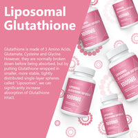 Starrhor Liposomal Glutathione 1000mg, Reduced Glutathione with Vitamin C & Hyaluronic Acid, 240 Softgels