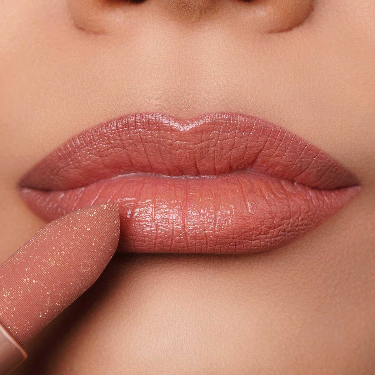 Oulac Peach Shimmer Lipstick for Women-Moisture Tinted Lip Balm for Dry Lips, Glitter Surface, Creamy Formula, Hydrating & Smooth, Infused with Shea Butter, Vegan, Clean Beauty(PG07) Mermaid Kiss