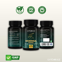 AMBROSIAL Ambrosial Moringa Capsules 2000 mg High Strength | 4 Months Supply – Premium Moringa Leaf Extract 10:1 Concentrate – Natural Plant-Based Herbal Supplement for Daily Wellness Support – 120 Capsules
