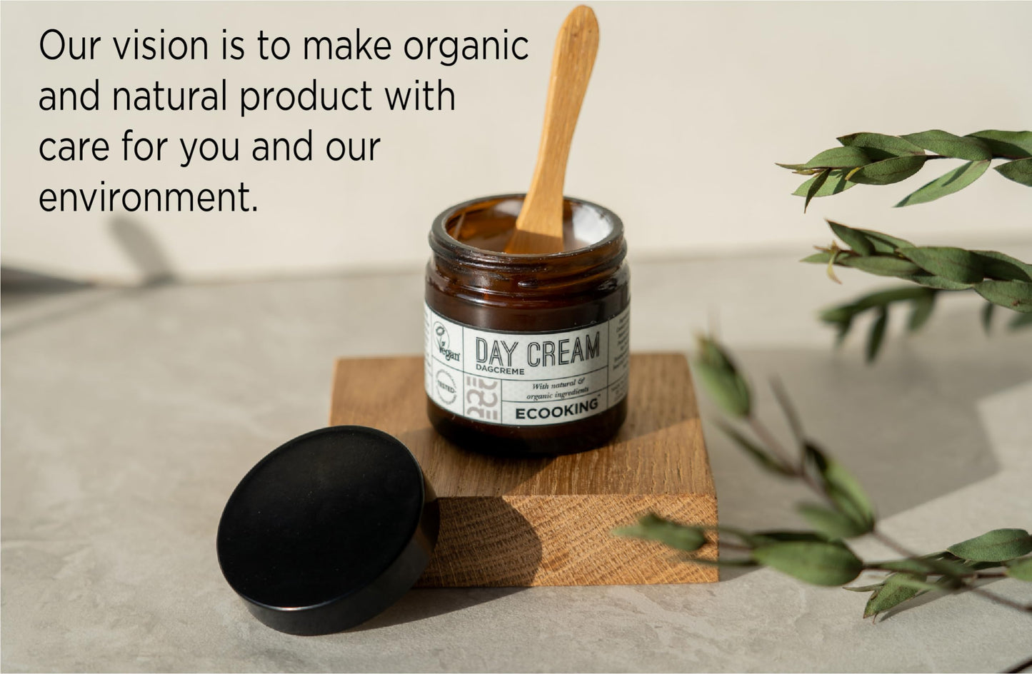 Ecooking Hydrating & Moisturising Day Cream 50ml with Hyaluronic Acid & Vitamin E | Anti Aging Face Cream | Nourishing Skincare with Natural & Organic ingredients