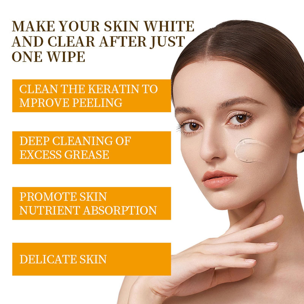QUIWEN Orange Face Exfoliator Gel Vitamin C Exfoliating Face Scrub Mild Deep Exfoliating Face Wash Orange Exfoliating Gel for Brightening Skin,Soft Your Skin and Remove Dead Skin For Smooth & Radiant