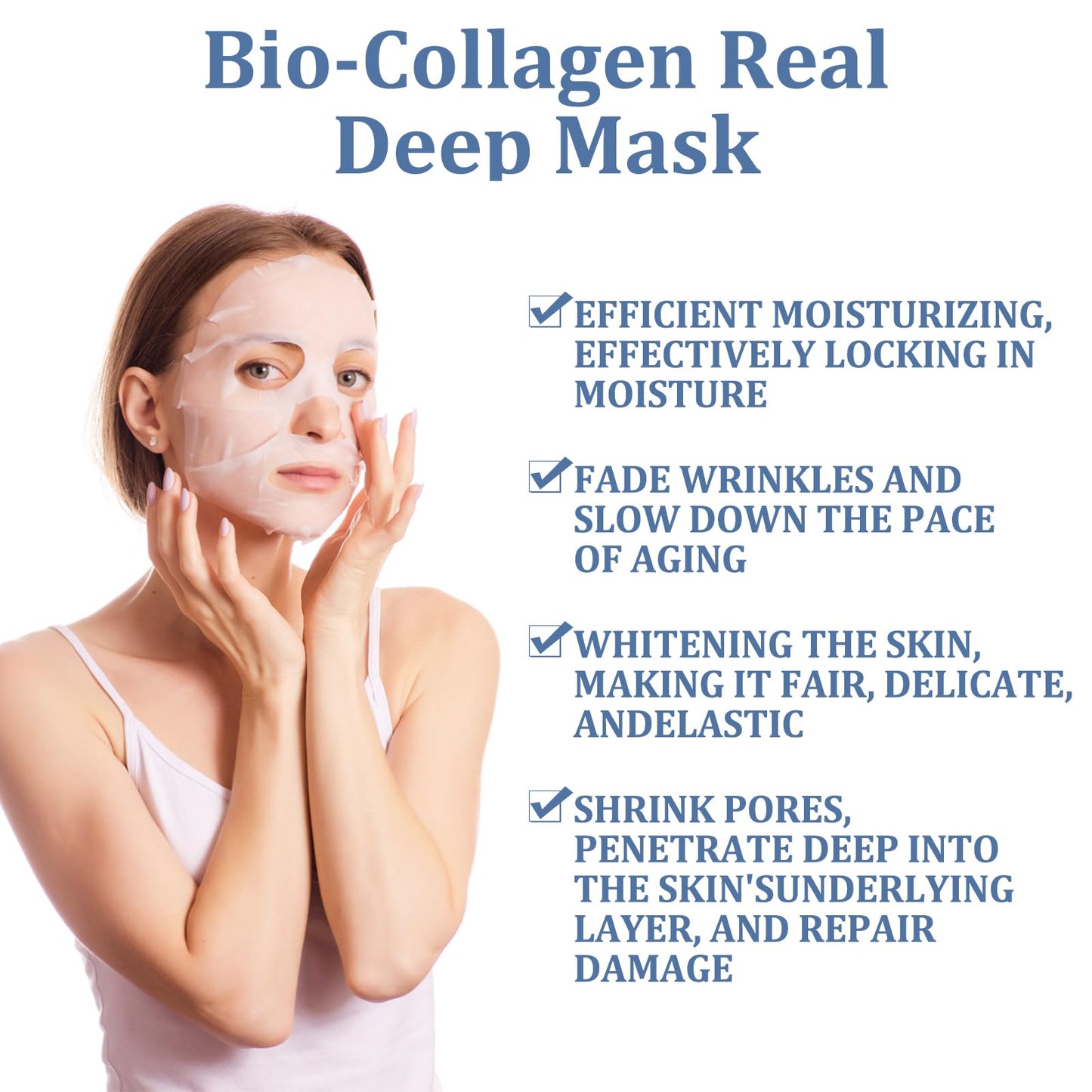 ExcellaElite Biodance Collagen Mask, Biodance Collagen Mask Overnight, Bio Collagen Face Mask, Biodance Bio-Collagen Real Deep Mask (5PCS)