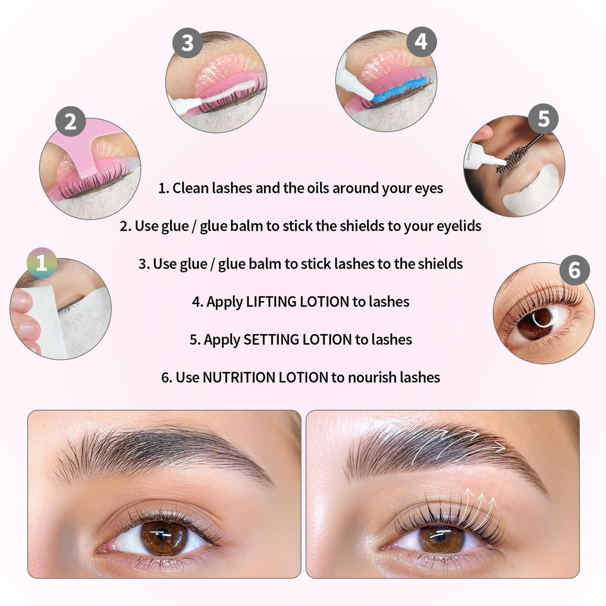 PERMANIA Lash Lift Kit, Eyelash Lift Kit, Beginner Friendly | Easy Application Eyelash Perming Kit with Glue Balm, DIY Salon Curl Results at Home, Last up to 4 Weeks