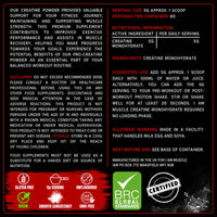 I AM MUSCLE Creatine Monohydrate Powder 300g | 100% Pure Creatine Monohydrate | Unflavoured | 60 Servings | 5000mg Per Serving | Supports High-Intensity Exercise Performance | Vegan