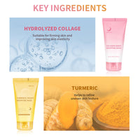 Shefave Turmeric & Collagen Night Wrapping Mask, Collagen Mask Overnight Peel Off Face Mas K – Hydrating, Firming & Revitalising For Glowing Skin, Korean Skincare