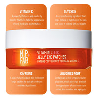 Nip+Fab Vitamin C Jelly Eye Patches, Brightening and Hydrating, 20 pairs
